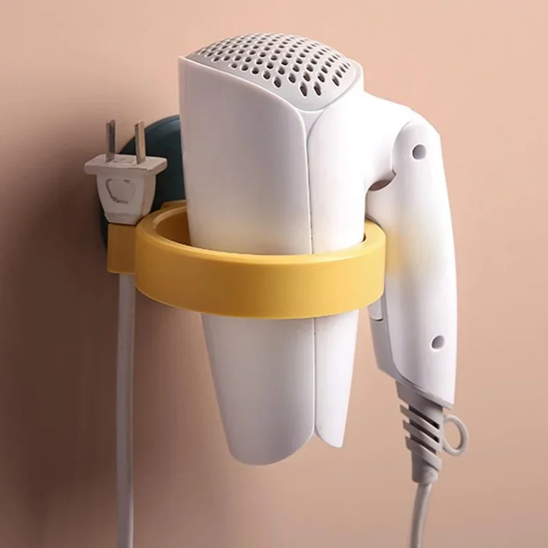 Hair Dryer Straightener Holder Wall Mounted Shelf With Strong Back Glue For Bathroom No Drilling Wire Hanger Strong Adhesive 3