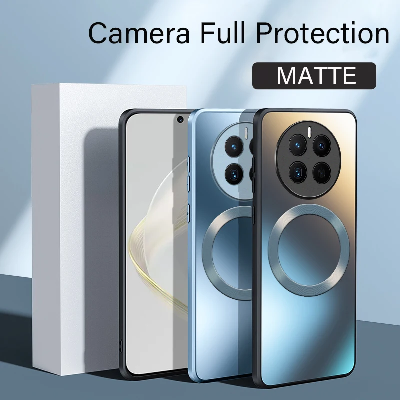 Sleek Frosted Matte Silicone Case with Magnetic Wireless Charging