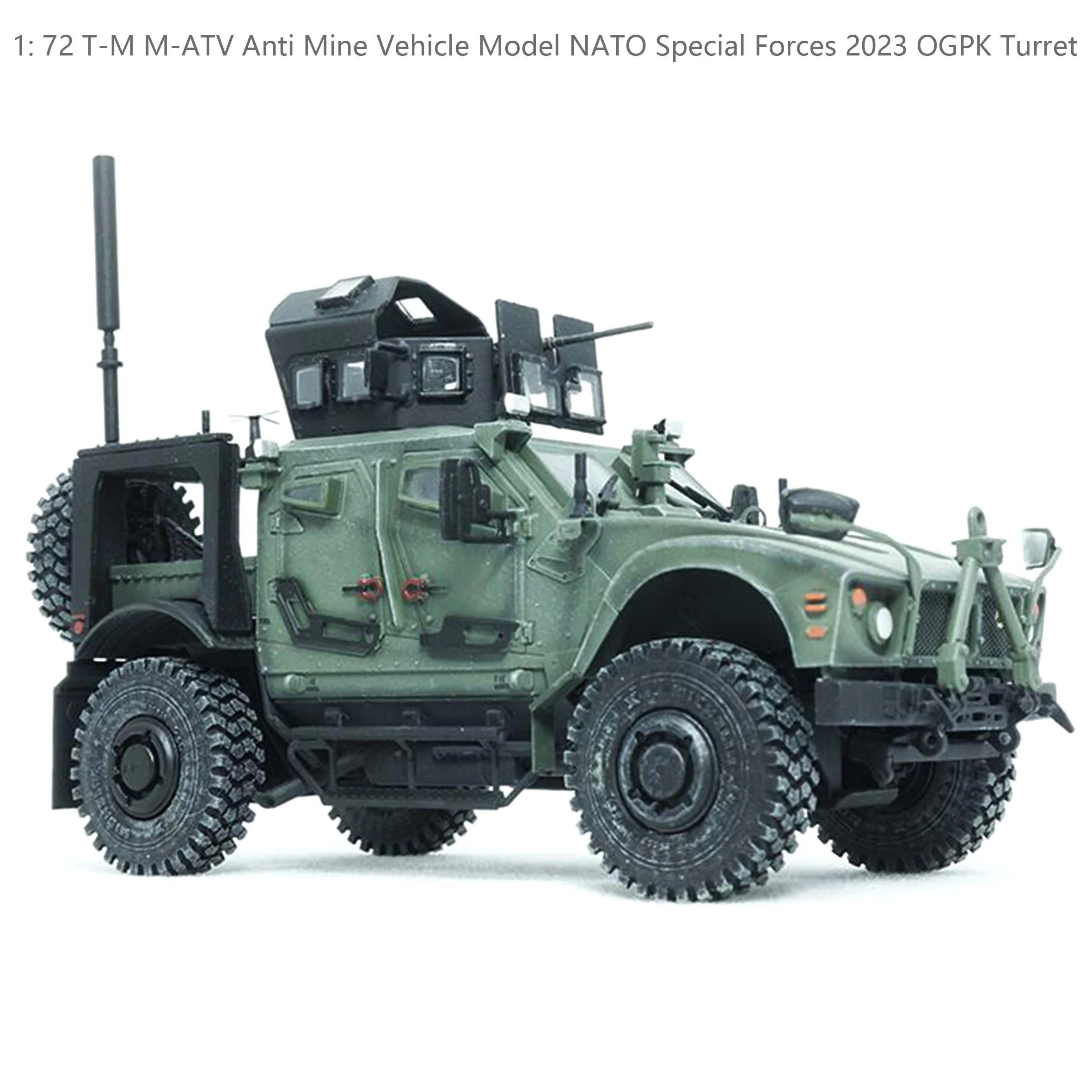 

1: 72 T-M M-ATV Anti Mine Vehicle Model NATO Special Forces 2023 OGPK Turret Finished product collection model