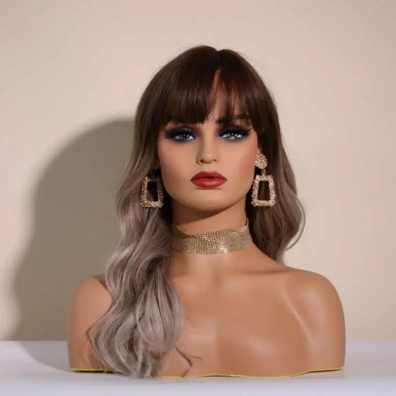 

Realistic Female Maniquin Head and Shoulders,PVC, Used for Human Hair Wig, Model Window Display