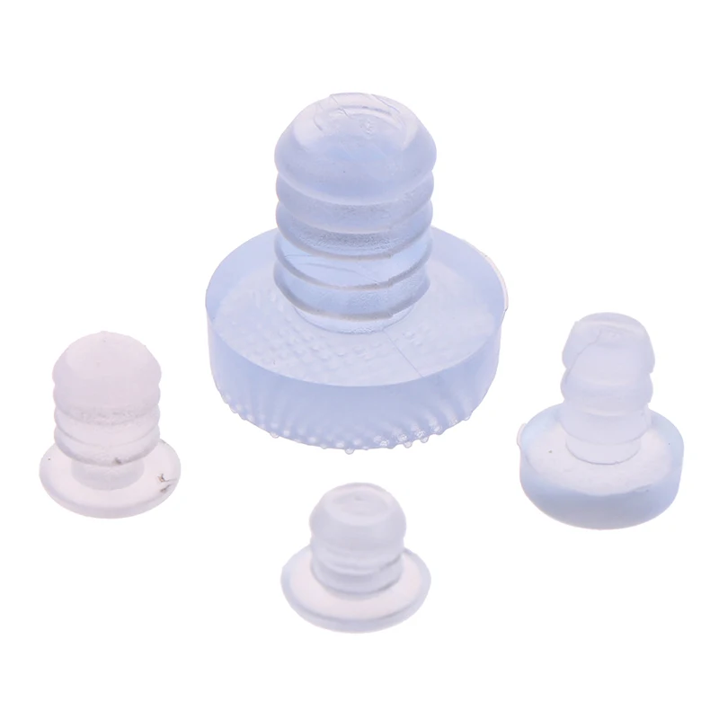 Soft Clear Transparent Rubber Embedded Furniture Table Chair Leg Feet Bottom Glide Slide Pad Floor Protector Shockproof 20pcs