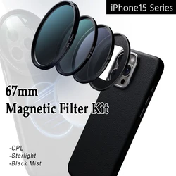 Magnetic Phone Case iPhone 15 Pro Max 67mm Magnetic Filter System Magnetic Filter Lens kit for Outdoor Photography Magsafe