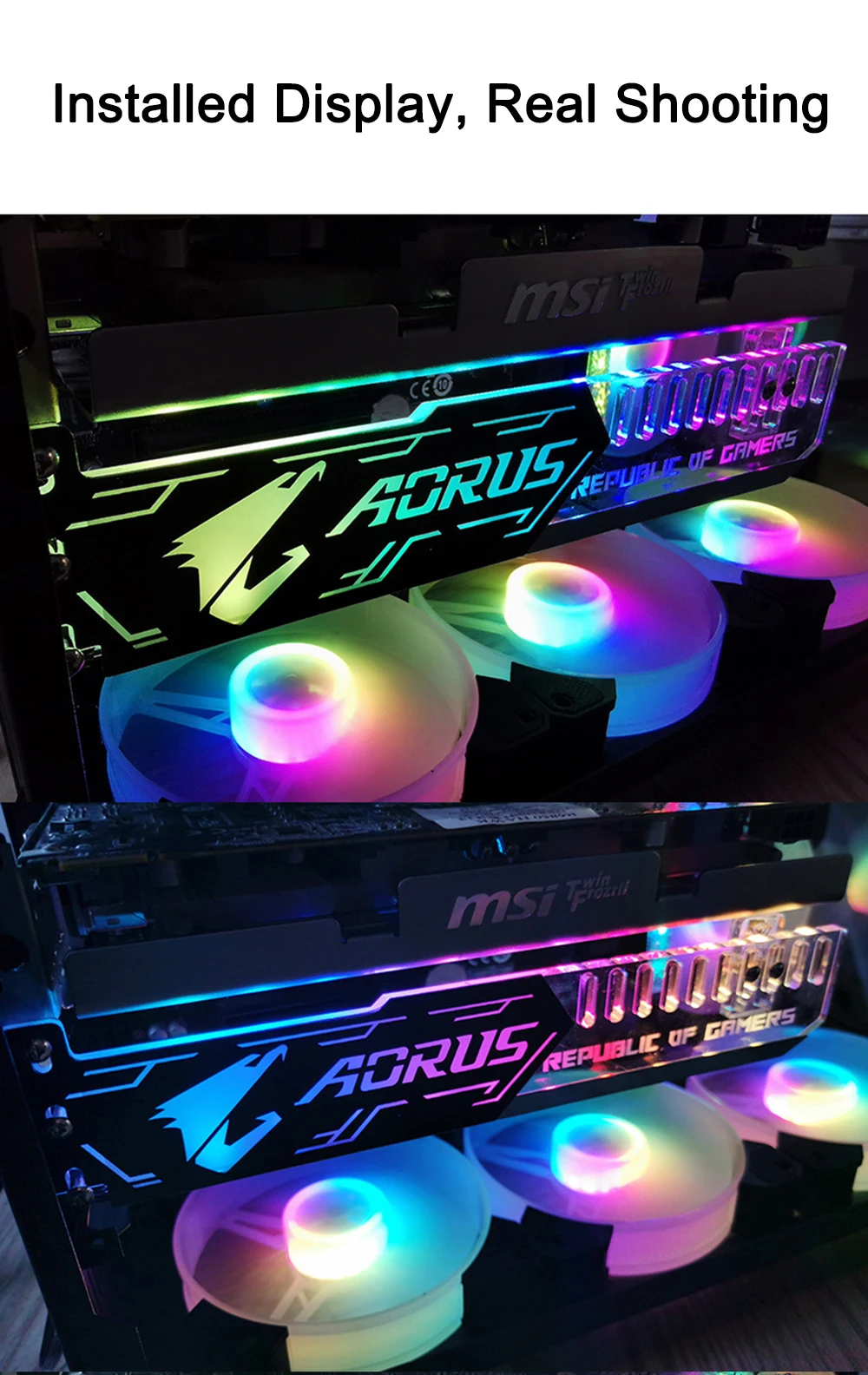 Coolmoon rgb conduziu a luz suporte da
