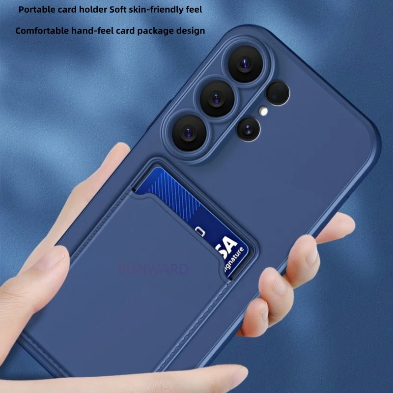 Premium Silicone Phone Case with Luxury Wallet Card Holder Slot
