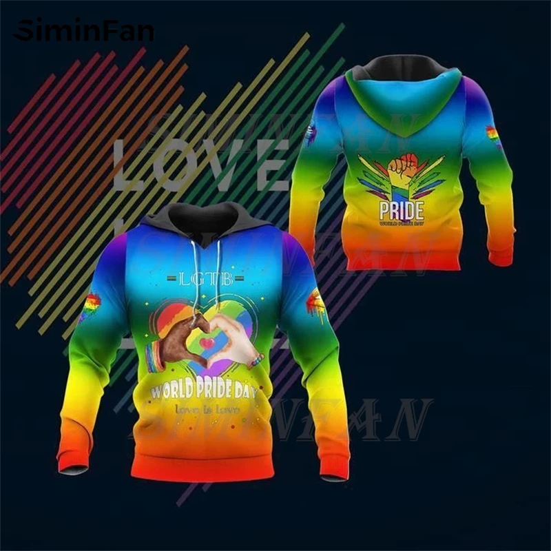 

Мужская толстовка Pride ЛГБТ с 3D принтом Love is Love, куртка на молнии, пуловер с капюшоном, повседневный Свитшот унисекс, спортивный костюм, осеннее пальто, 2022