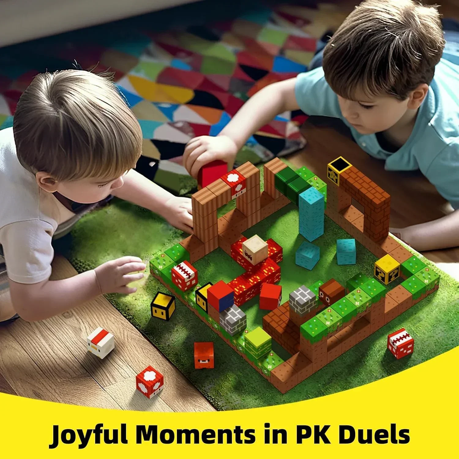Magnetic Building Blocks Super Mario Toddler Toys for Boy Girl 3+ Build Magnet Cube STEM Game Sensory Christmas Gift for Kid Set 3