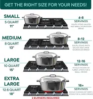 Oven - 12.6  Pot ForCookware, Bread Baking & More - Roaster Pan with Silicone C 2