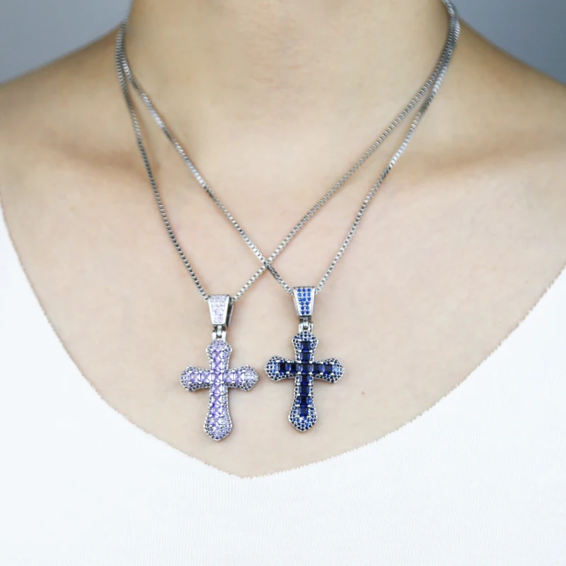 ネックレス・チョーカー Luxury Street Wear ICE Cross Necklace unisexual Amazon.com: Fashion 21 Unisex Iced Out Cross Pendant 24