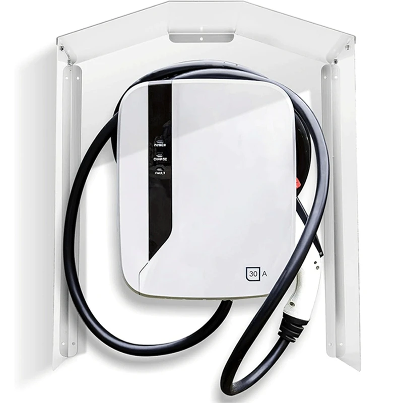 1Set Wallbox Weather Protection Stainless Steel Protective Roof Fit For Electric Car Charging Station