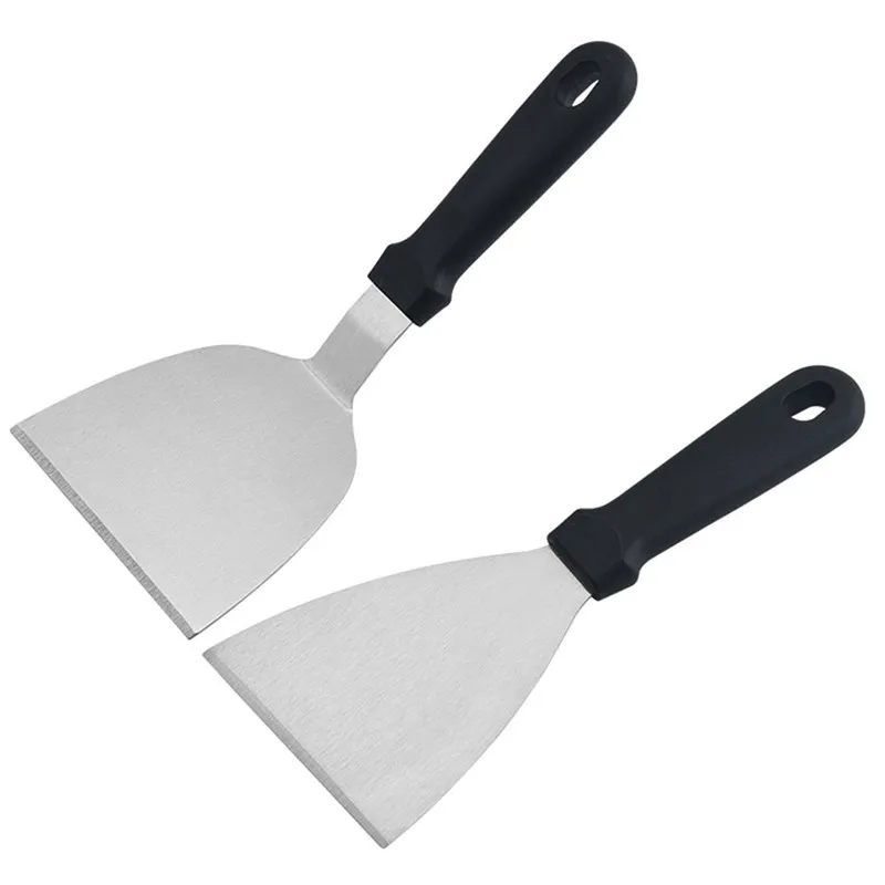 Stainless Steel Metal Griddle Spatula Hamburger Turner Scraper Pancake Flipper Great for BBQ Grill
