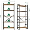 5 Tier Bookshelf for CDs/Movies/Books, Bookcase Storage Organizer, for Bedroom/Living Room/Home Office. Freestanding Bookshelf 2