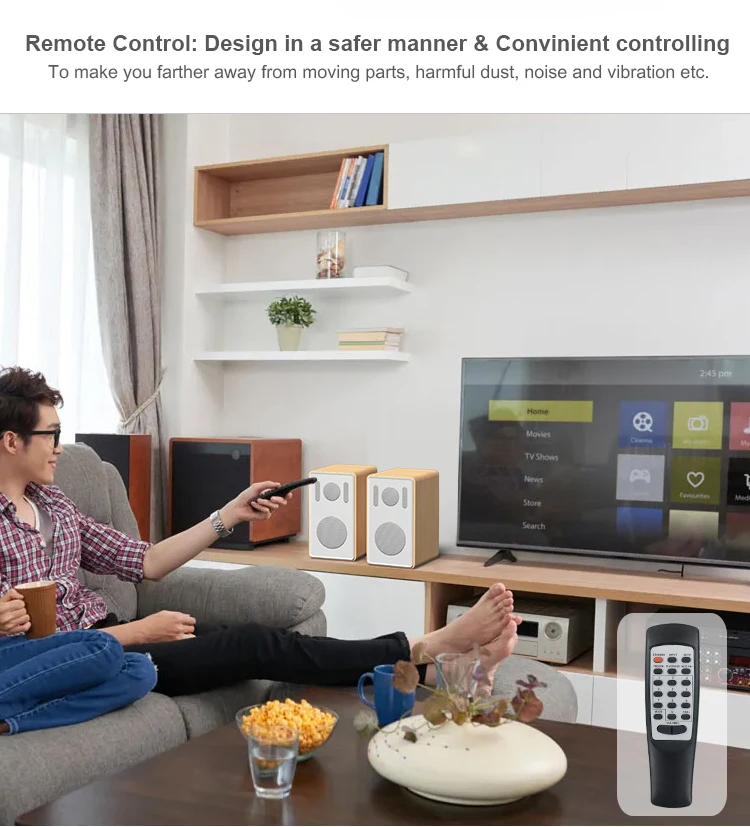 Good Sound Good Price Quality 50W Home Audio Bluetooth Speaker Mini Portable 2.0 Active Wooden Bookshelf Speaker