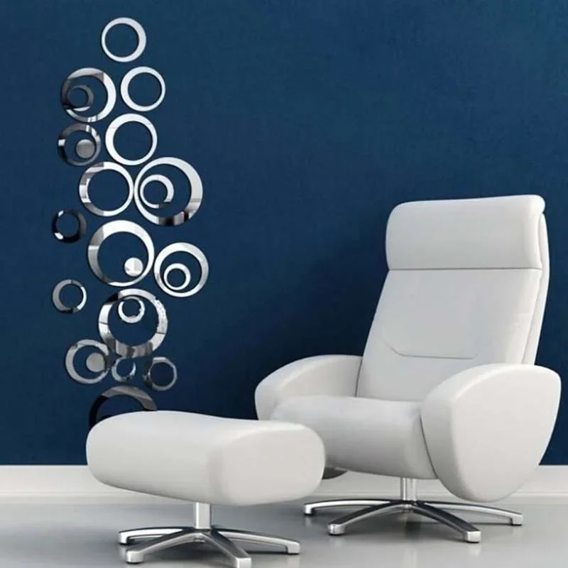 3D Acrylic Mirror 32/24Pcs Polka Dots Circular Wall Stickers For Home Decoration, Living Room, Bedroom Decoration, Art Murals 4