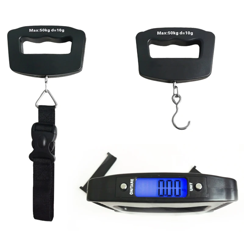 50kg/10g Luggage Scales Electronic Portable Suitcase Travel Weight Grams With Backlight LCD Kitchen Digital Hanging Scale | Дом и сад