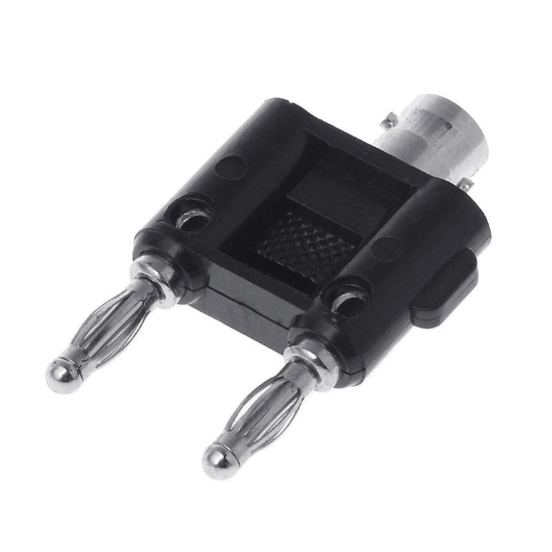 

High Quanlity BNC-Plug to Two Dual Banana-Jack Socket Binding Post Coaxial Adapter Connector Splitter for Oscilloscope