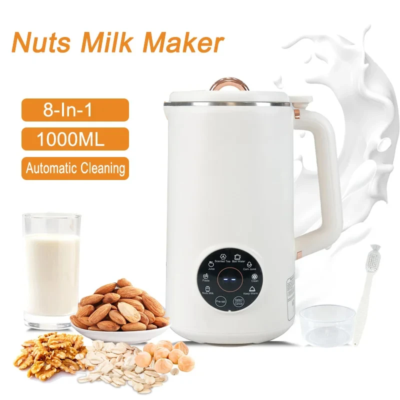 HOMEFISH Nut Milk Maker 8-In-1 Automatic