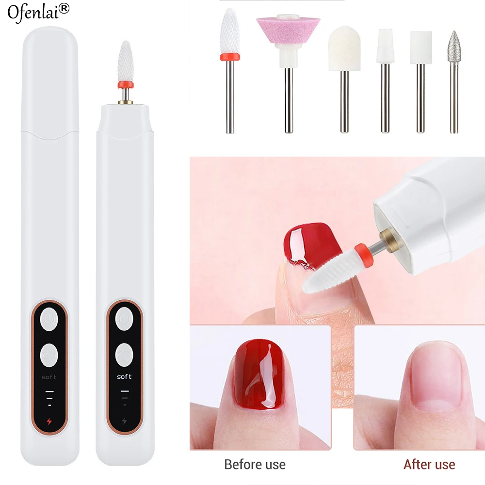 Electric Nail Drill Professional Electric Nail Drill Machine Cordless Manicure Cutter For Nail Repair Designed Gel Removing For Salons Tools