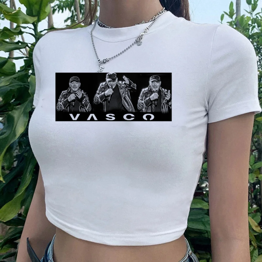 Vasco Rossi Yk2 Fairy Grunge Crop Top Girl Kawai Trashy Manga Clothes Crop Top