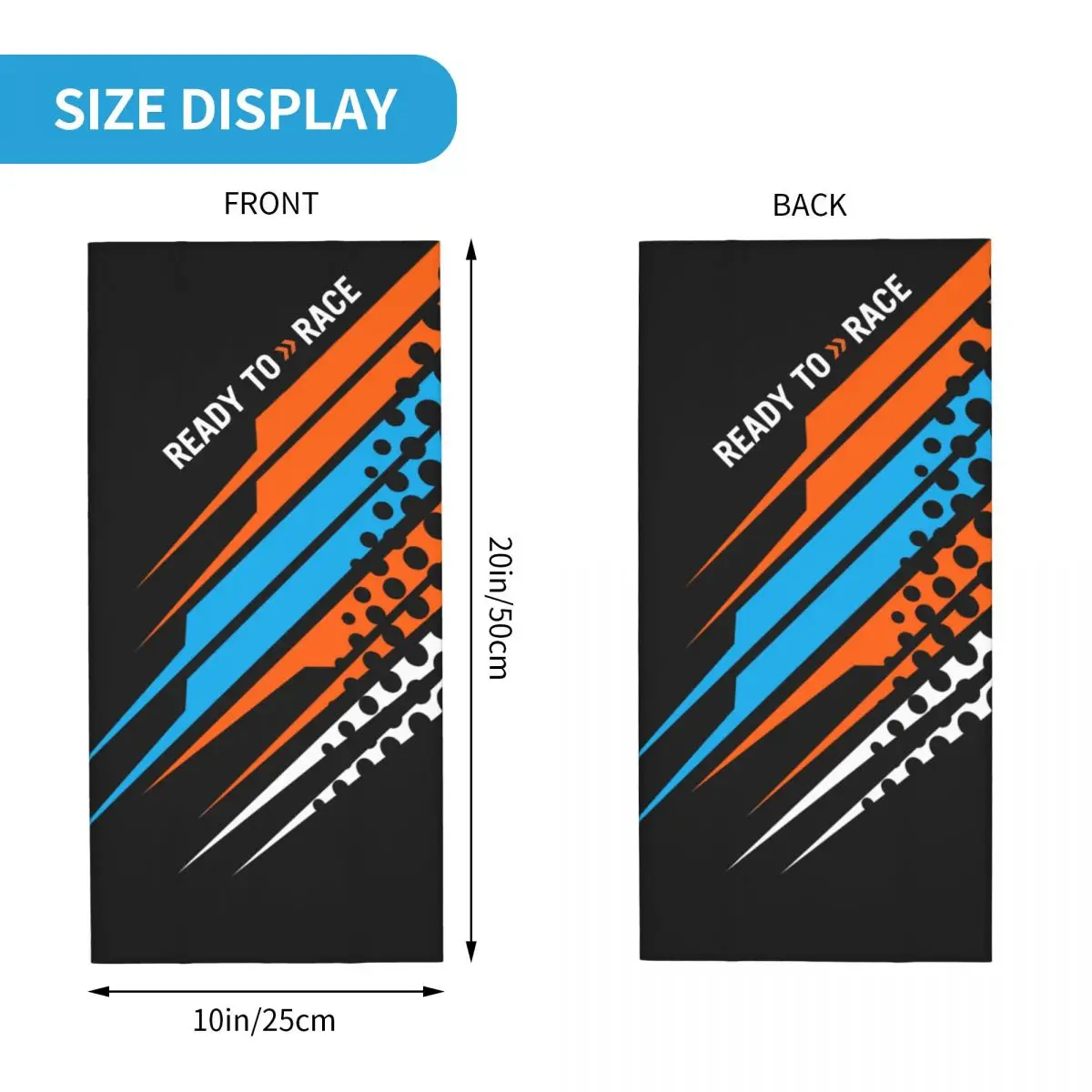 Ready To Race Neck Gaiter for Men Women UV Face Shield Winter Motorcycle Racing Bandana Scarf for Hiking