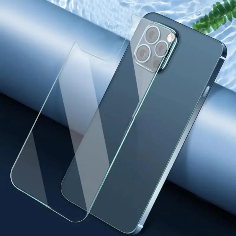 Luxury Back Film For iPhone 12 13 14 15Pro Max Transparent Screen Protector For iPhone 14 13 12 Pro Max Mini Hard Tempered Glass
