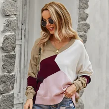 

New Spring Autumn Patchwork Cotton Casual sweatshirt women Streetwear Pullovers tops fall 2022 women clothing