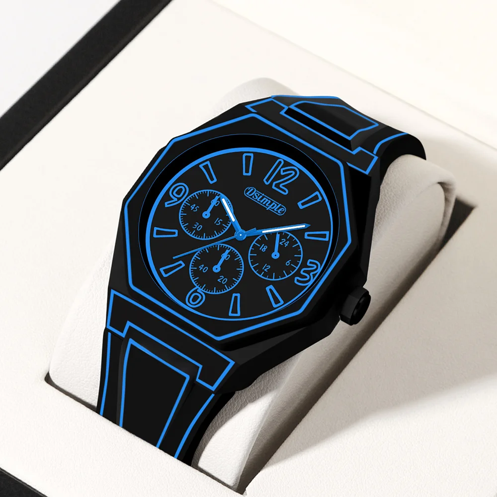 Preppy Style Quartz Wrist Watch - Round Dial, Electronic Drive, Silicone Strap, Unisex, Holiday Gifts(Gift box does not include)