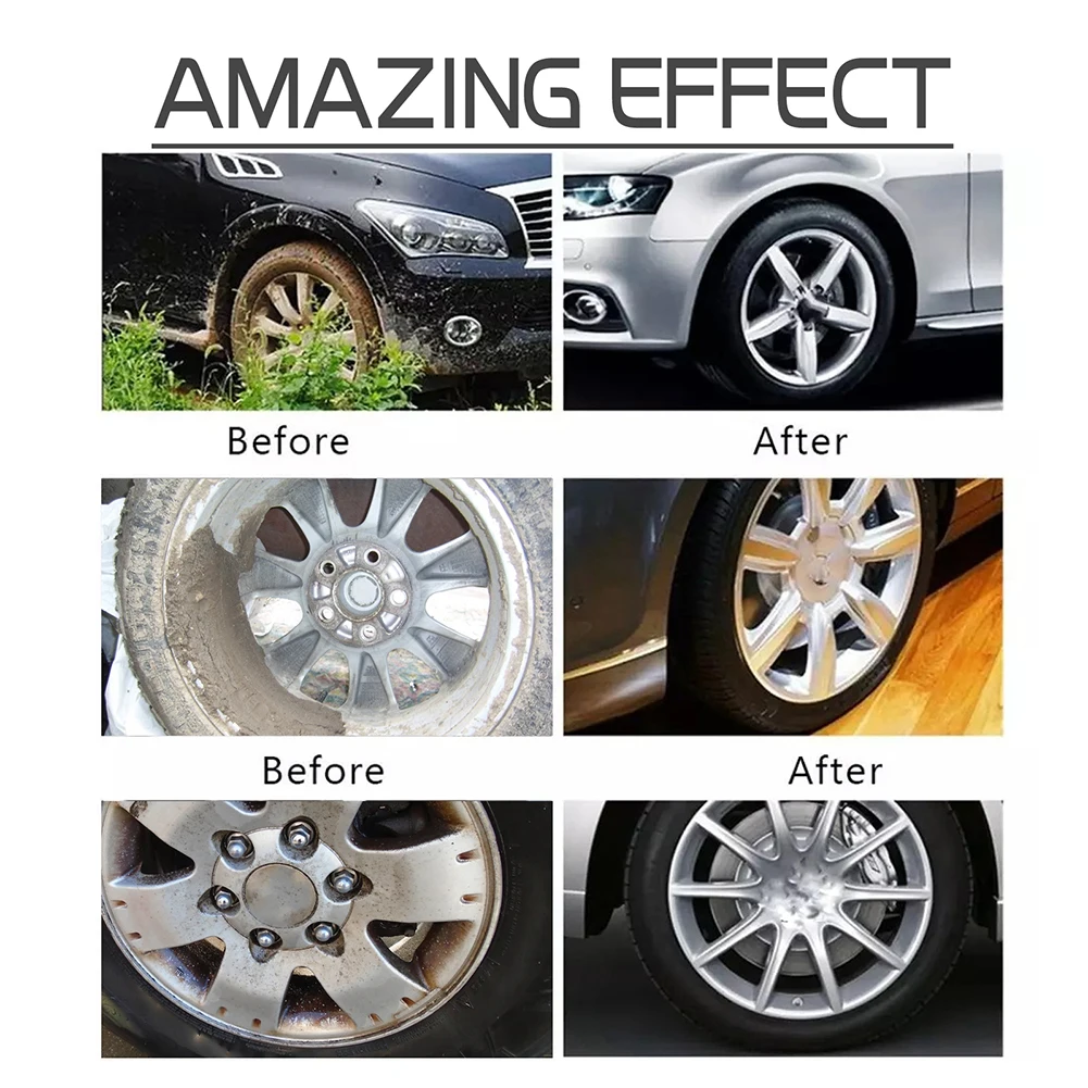 100ml Wheel Cleaner Spray Long Lasting Car Tire Brightener Tire Refurbishing Agent for Auto Wheel Care
