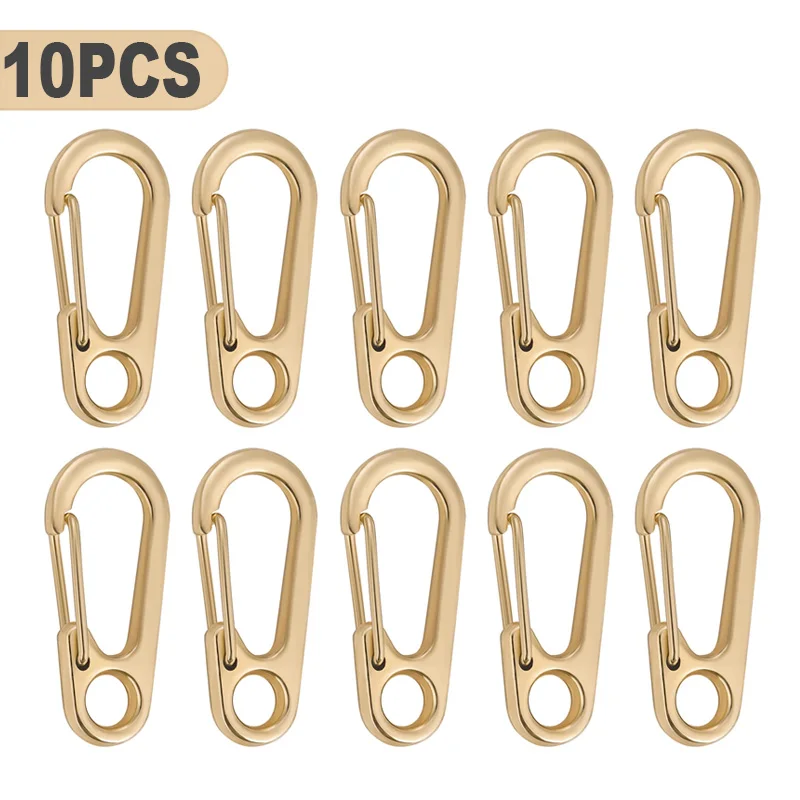 10 stücke Mini Karabiner Set Outdoor Camping Paracord Seil Clip Rucksack Hängen Schnalle Kirsite DIY Schlüsselbund Handgemachte Zubehör – Detail 10