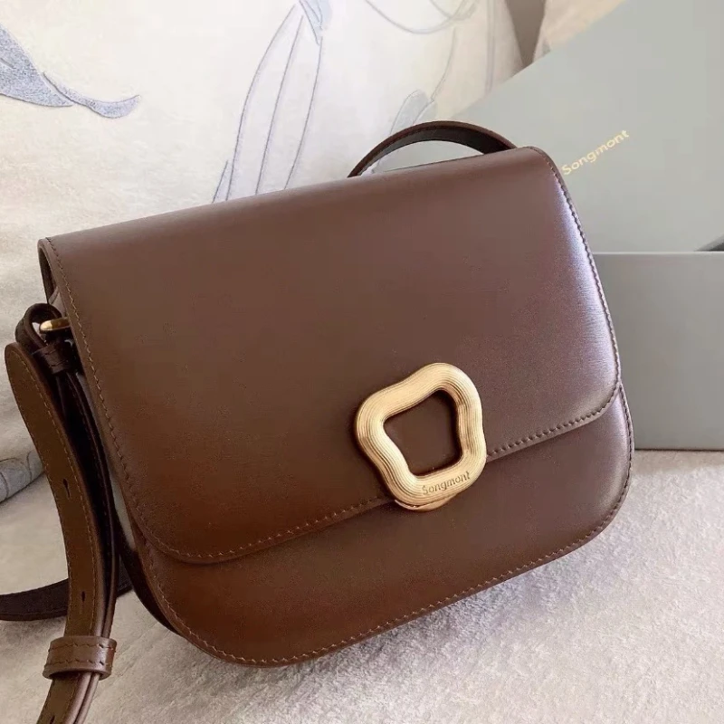 Original Songmont medium Tofu Bag new designer one-shoulder hand crossbody small square bag high-grade