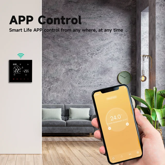 Thermostat Tuya pour chauffage de maison intelligente, régulateur de  température, vie intelligente, fonctionne avec Google Alexa, Warm Floor,  Resorts