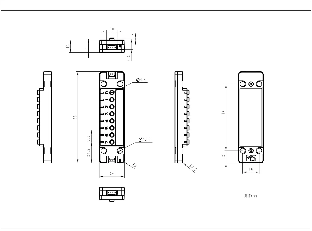Official Byte Button Unit wf 8x Buttons(STM32G031)