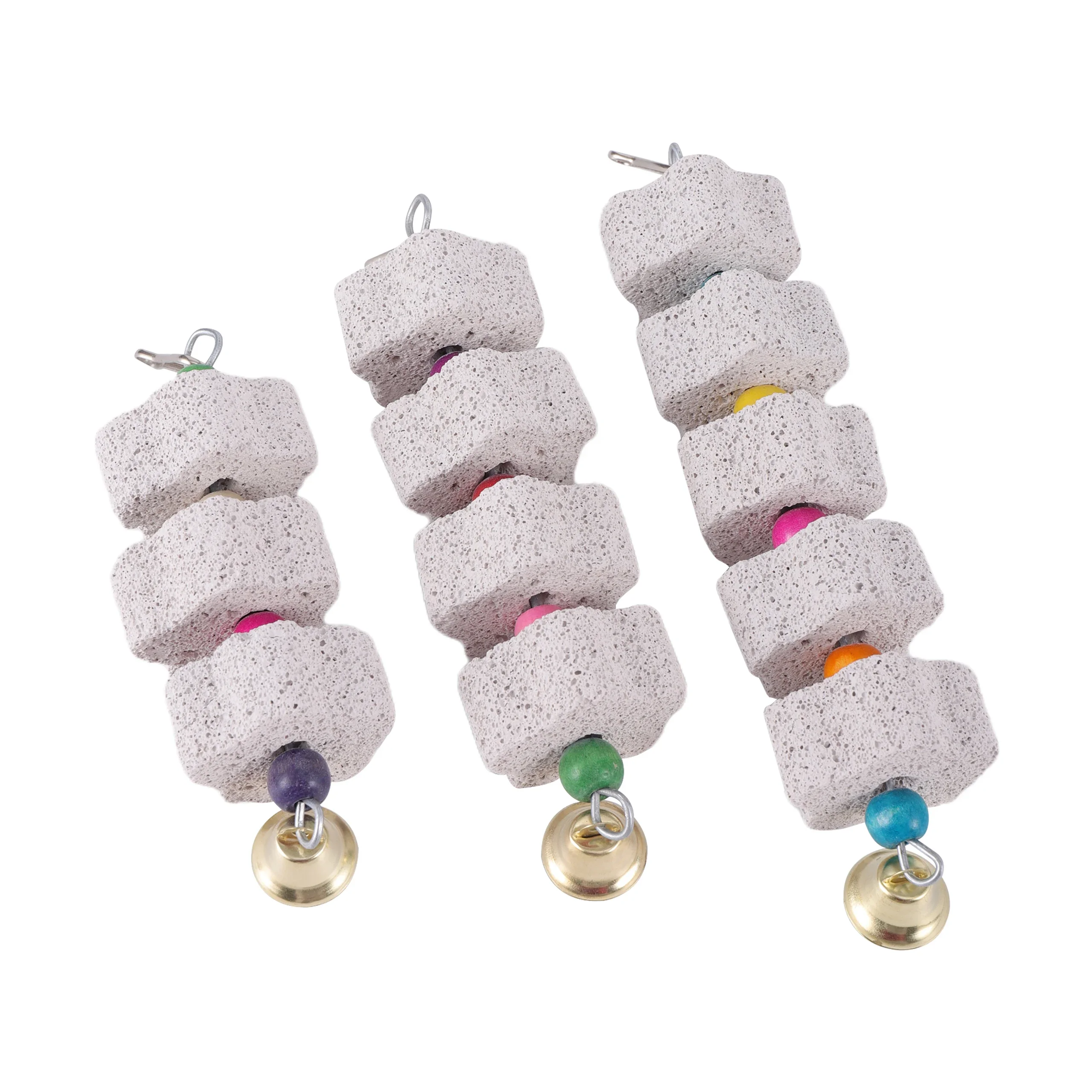 Stone Mineral for Ornament Parrot Pet Supplies Bird Cage Toy Grinding Stone Flower Shape Chew Bite Hang Style Parakeet Toy 1Pc parrot toy bird toy bird cage accessories