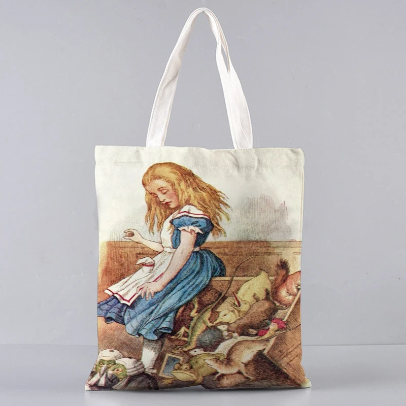 Alice in Wonderland Ivory and Morning Dawn Tote