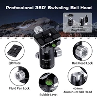 Travel Tripod Travel Tripod for Camera DSLR Aluminum Camera Tripod Stand 33lb Load Capacity 360° Panorama Ball Head Camera Tripo - Image 6