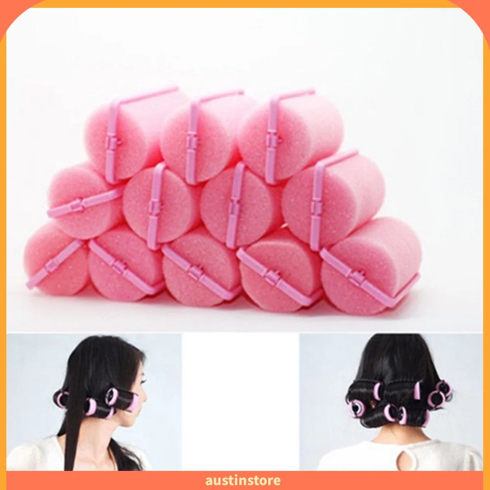 12Pcs/Bag Magic Sponge Foam Cushion Hair Styling Rollers Curlers Twist Tool 12pcs eva foam mat