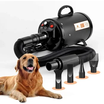 Dog Hair Dryer Blower for Grooming - Professional High Velocity 4.5HP Blow Dryer for Dogs - Pet Dryer Adjustable Heat Low Noise 1