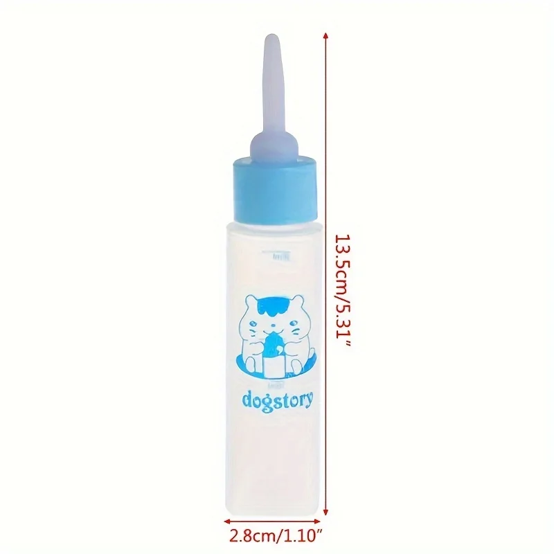 2/4pcs Pet Milk Bottle Pink Blue Color 30ml Silicone Nipple Small Animal Feeding Hamster Cat Dogs Puppy