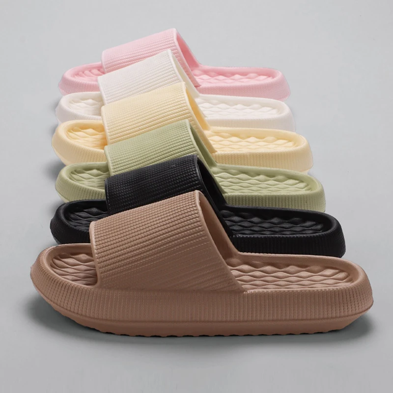 Eva Thick Platform Cloud Slippers Women Soft Sole Pillow Slides 2024 Summer Beach Sandals Woman Non Slip Bathroom Home Shoes — view 2