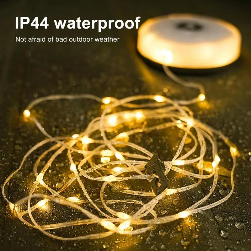 

Camping String Lights USB Rechargeable Camping Light Waterproof LED Flashlight with Magnet Hook 10M Atmosphere Light Strip