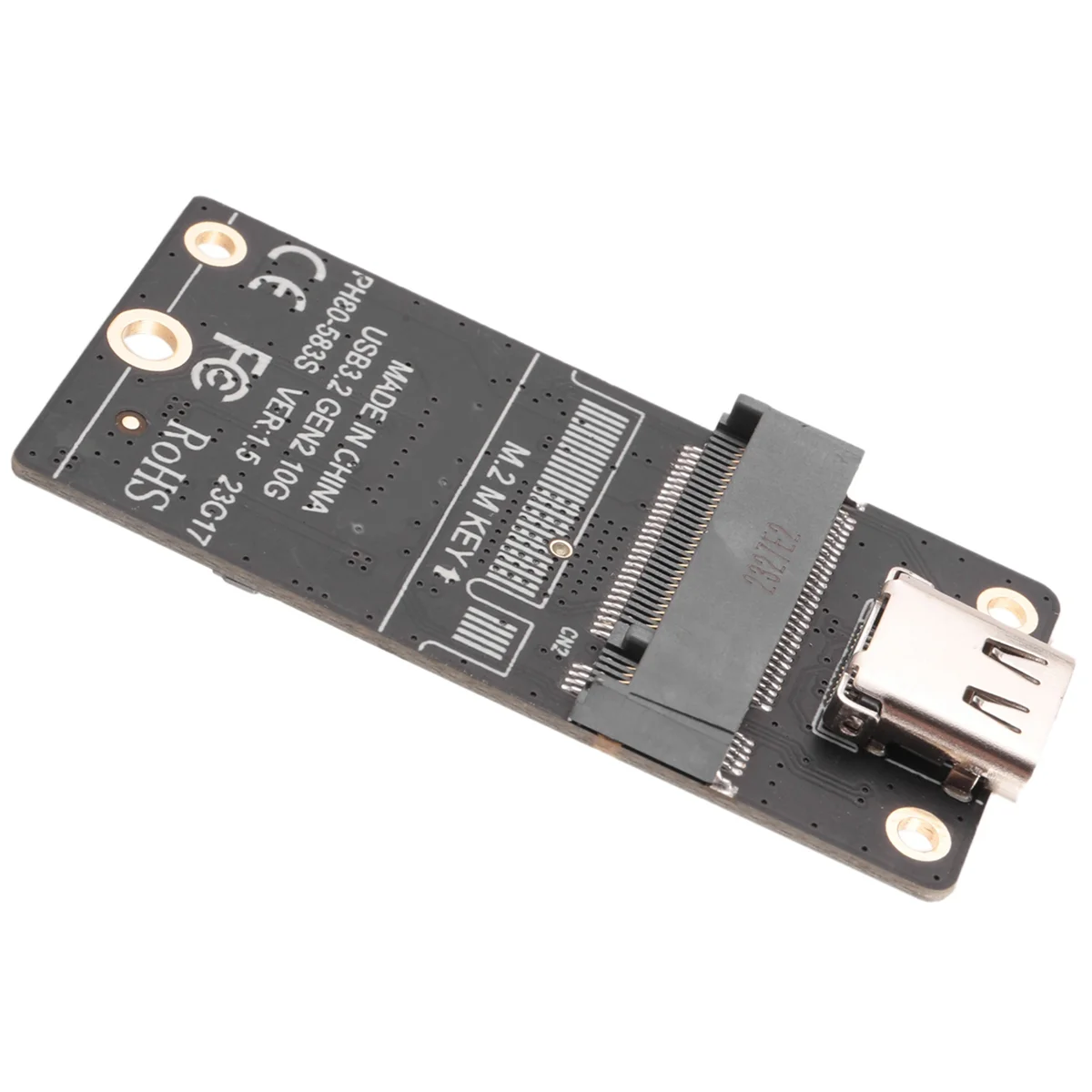 M.2 to C타입 SSD 인클로저 어댑터, M2 NVME HDD 인클로저, 인터포저 보드, JMS583 칩, 10Gbps 지지대 2230 2242 2260 SSD