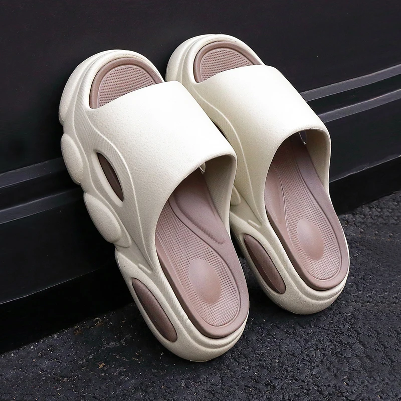 

Fashion 2023 Summer Men Slippers Platform 5cm Soft Air Cushion Slippers EVA Women's Slippers Fashion Flip Flops Outdoor Shoes