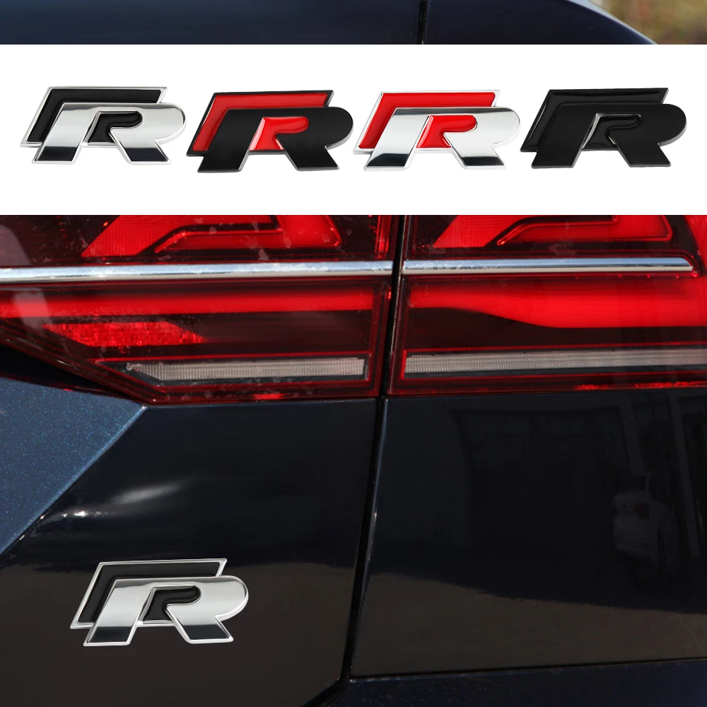 Auto Paraurti Anteriore Adesivo Coda Auto Logo R R-Line Logo Emblema Badge Adesivi Per Volkswagen Vw Golf Polo Tiguan Passat B6 Jetta