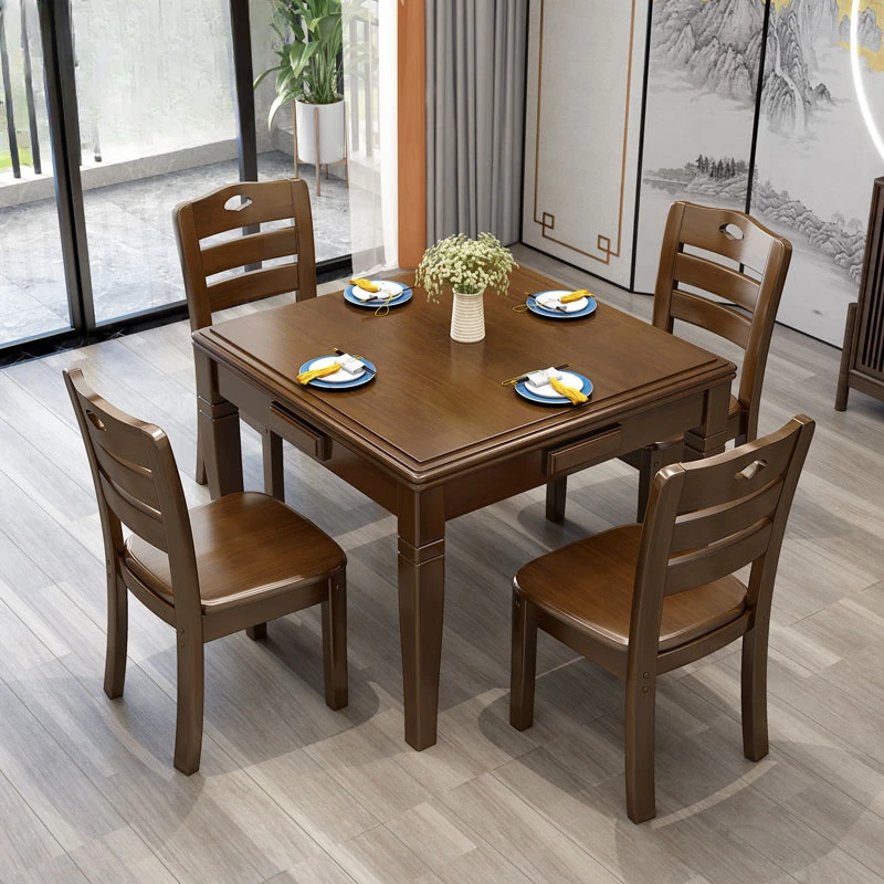 

Solid wood mahjong table, Chinese style solid wood square table, elephant chess and card table,