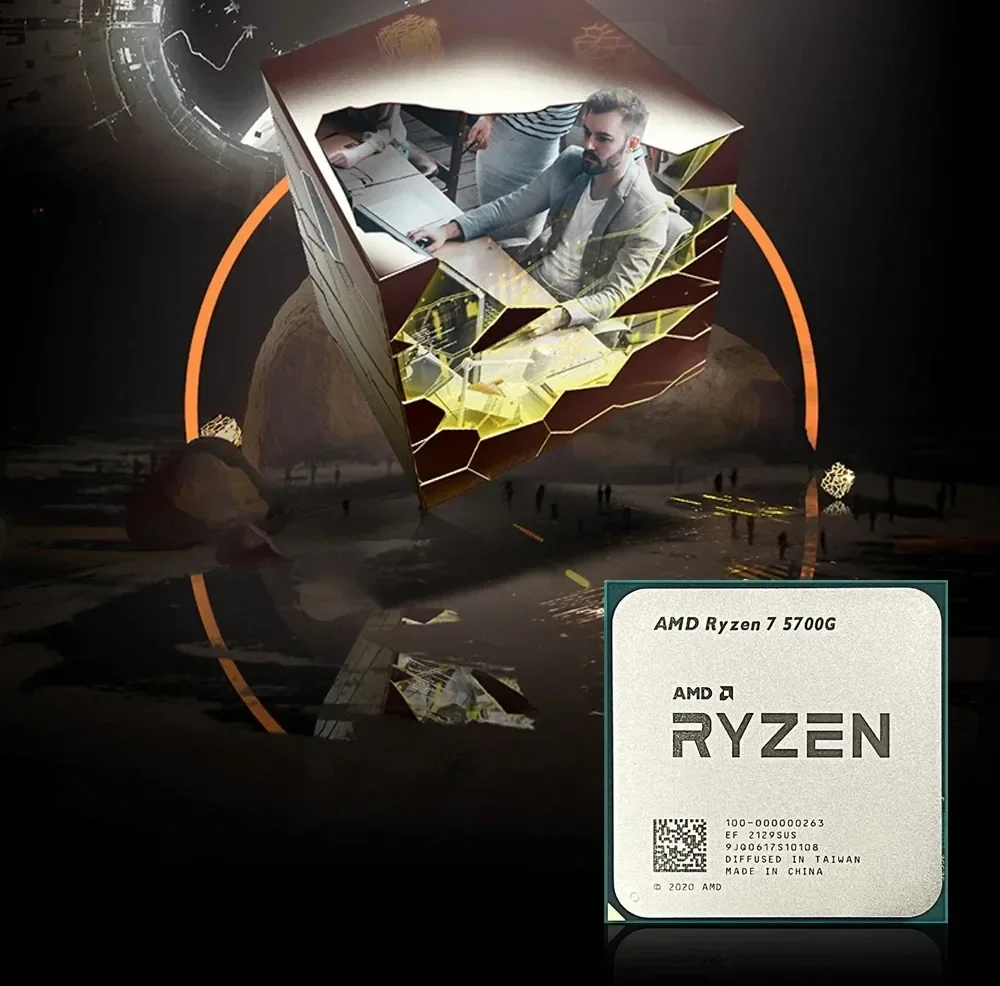 AMD 라이젠 7 5700G R7 5700G 65W 저전력 8코어 16스레드 4.6GHz 내장 그래픽 AM4 미니 ITX 데스크탑 CPU