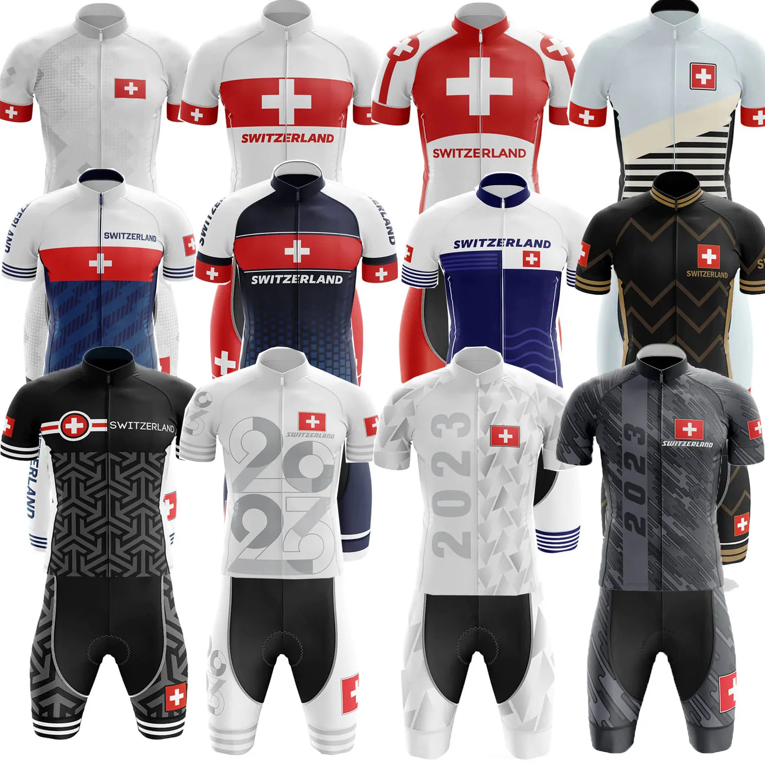 SwitzerlandFlagCyclingTeamJerseyMaillotCiclismoHombreSummer