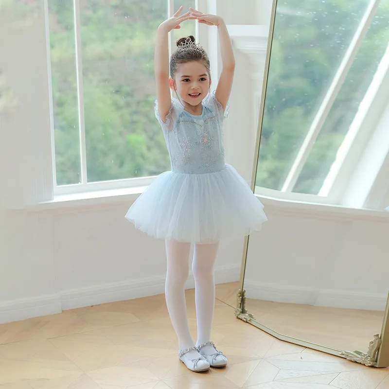 

Children's ballet dance clothes can be opened Sophia Snow Elsa girls princess skirt tutu skirt summer practice clothes