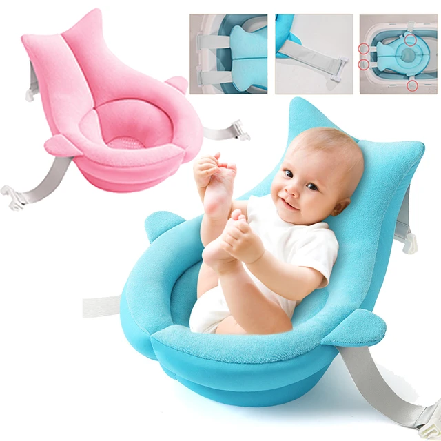 Portable Baby Shower Bath Tub Pad Baby Bath Shower Air Cushion Bed Non-Slip Bathtub  Mat Support Seat New Safety - AliExpress