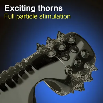 Spike Penis Sleeves Reusable Cock Ring For Men Delayed Ejaculation Stronger Erection Adult Supplies Nozzle Dick Sex Toys For Man 4