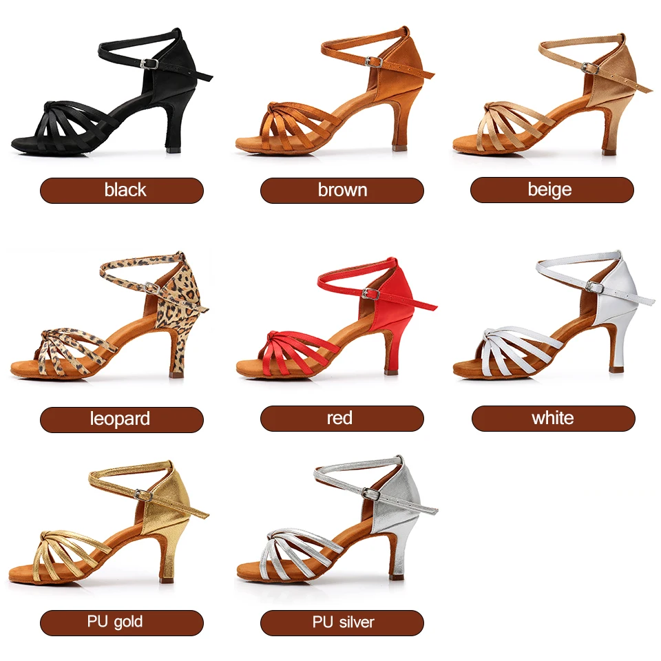 New Ballroom Women Latin Dance Shoes Girls Dance Shoes Professional Jazz Tango Salsa Soft Practice Shoes Sandals