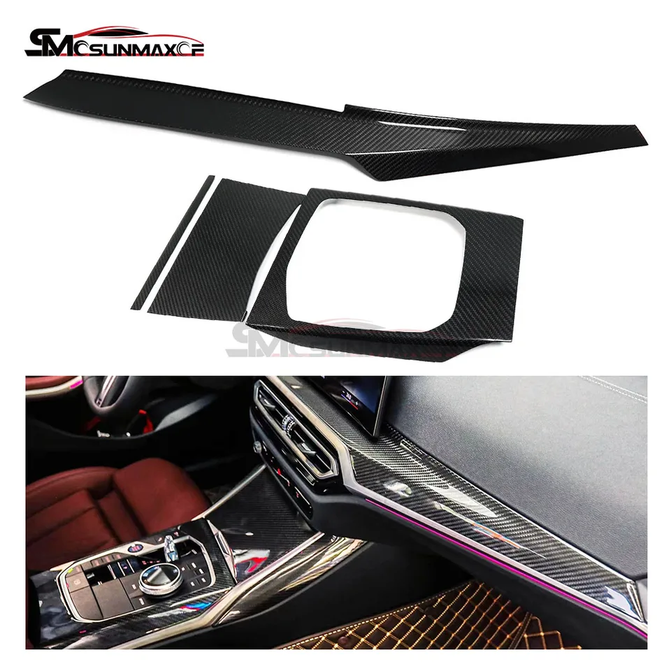 RHD/LHD for BMW M2 G87 M3 G80 M4 G82 2022-2024 Car Interior Real Carbon  Fiber Dashboard Cover Center Console Gear Panel Trim - AliExpress, image size:960x960
